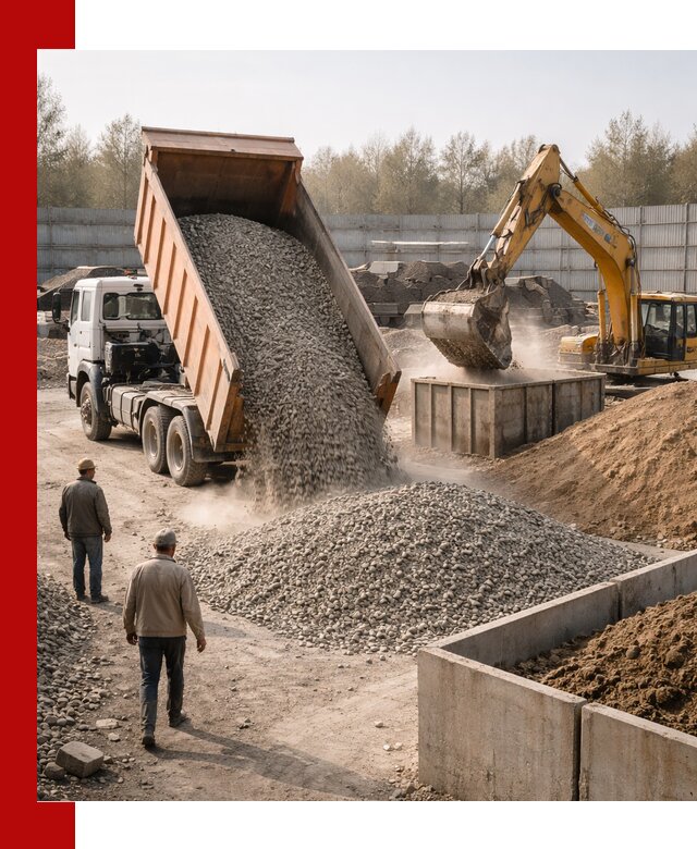 Доставка нерудных материалов с погрузкой и разгрузкой в Кизилюрте