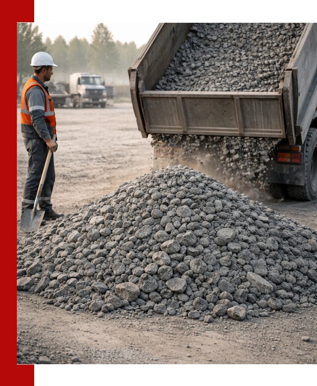 Гранитный щебень фракции 100–201 для строительства в Кизилюрте