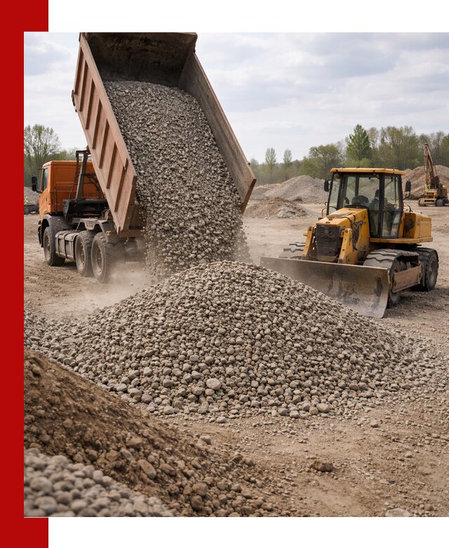 Доставка гравийного щебня фракции 40-70 в Кизилюрте