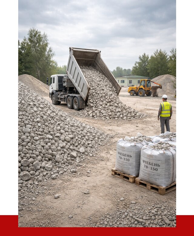 Известняковый щебень фракция 70-150 в Кизилюрте от 1291 р. | ПРОНЕРУДКзт