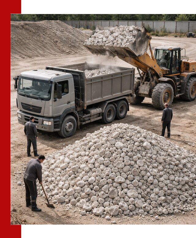 Известняковый щебень фракция 70–150 с доставкой в Кизилюрте