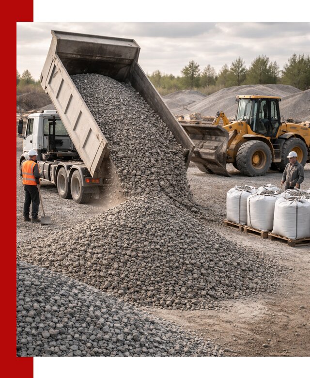 Бетонный щебень фракция 5–20 с доставкой в Кизилюрте