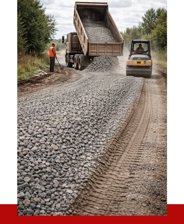 Щебень для отсыпки дороги в Кизилюрте от 2788 р. ПРОНЕРУДКзт