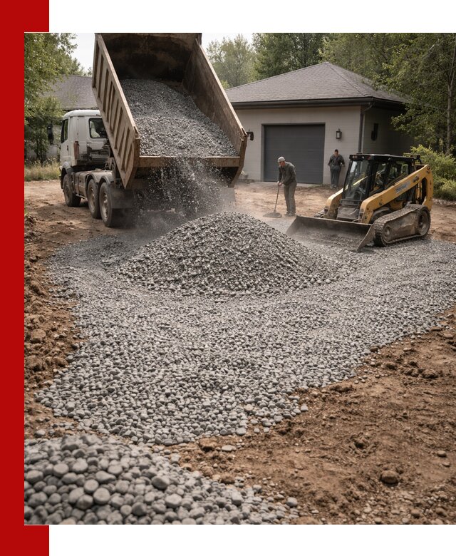 Щебень для парковки в Кизилюрте: доставка и укладка качественного материала