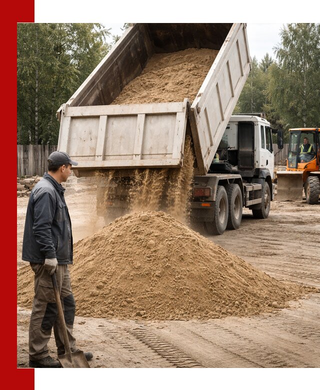 Доставка и продажа песка с разгрузкой в Кизилюрте