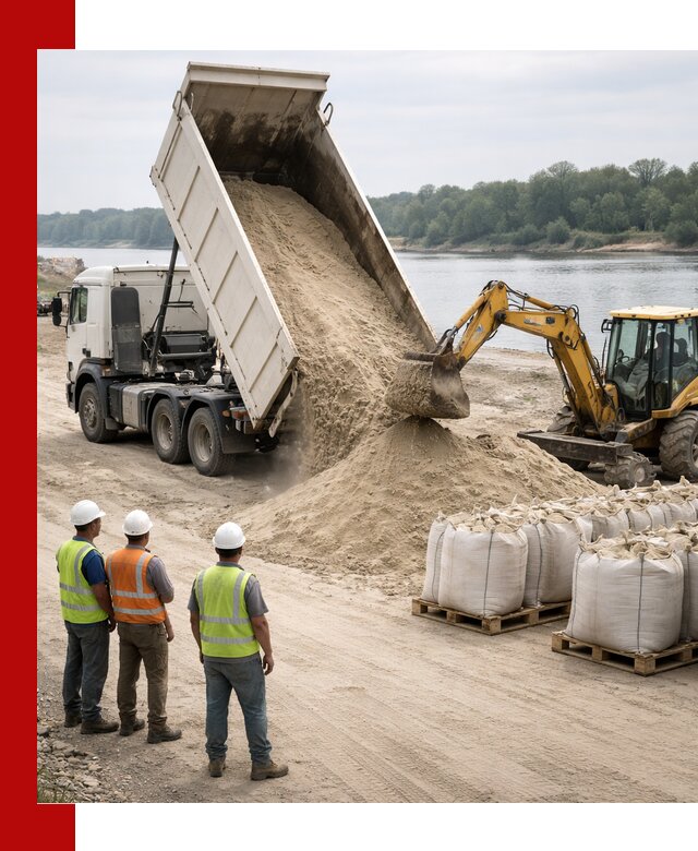 Доставка речного песка в Кизилюрте самосвалами и погрузкой