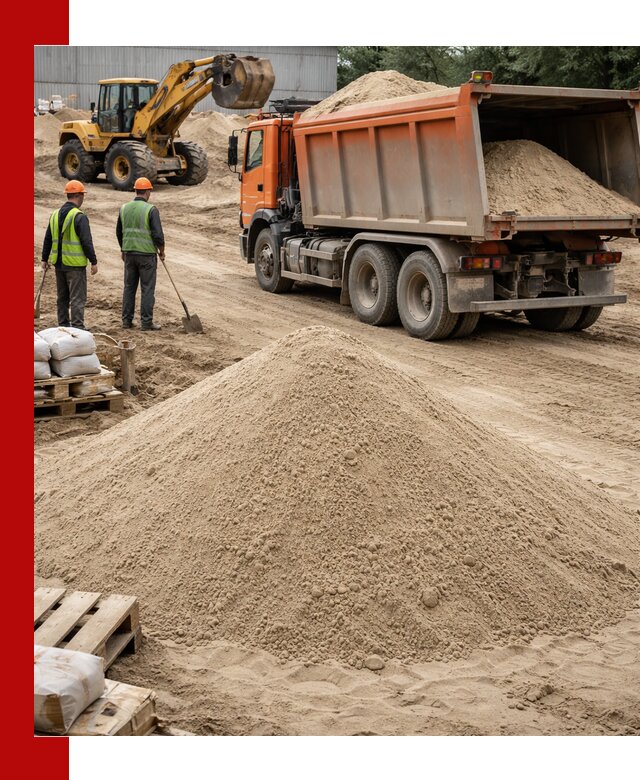 Доставка и продажа мытого речного песка в Кизилюрте