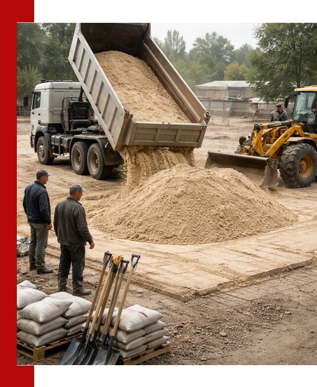 Доставка мытого песка в Кизилюрте с самосвалами по выгодной цене