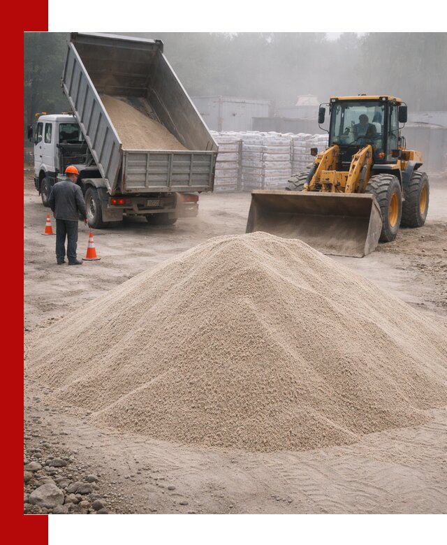 Кварцевый песок фракция 0–8 для стройработ в Кизилюрте