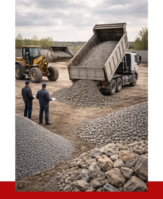 Гравий и камень с доставкой в Кизилюрте от 4337 р. - ПРОНЕРУДКзт