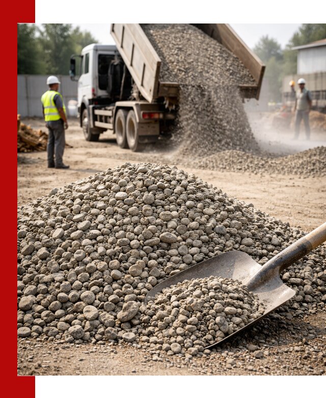 Доставка гравия фракции 20-40 в Кизилюрте с самосвалами