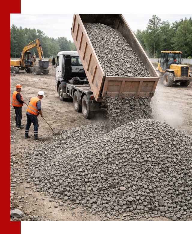 Доставка гравия фракции 40-70 в Кизилюрте оптом и в розницу