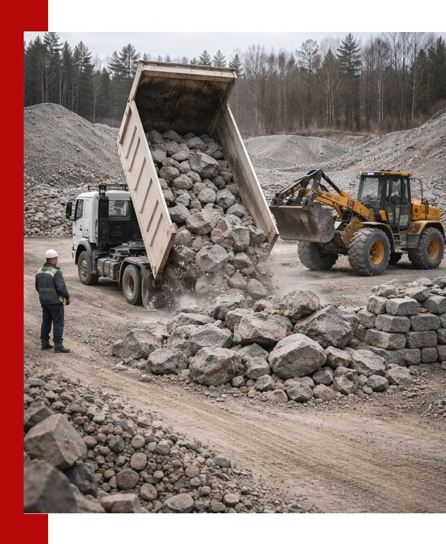 Доставка и продажа бутового гранитного камня в Кизилюрте