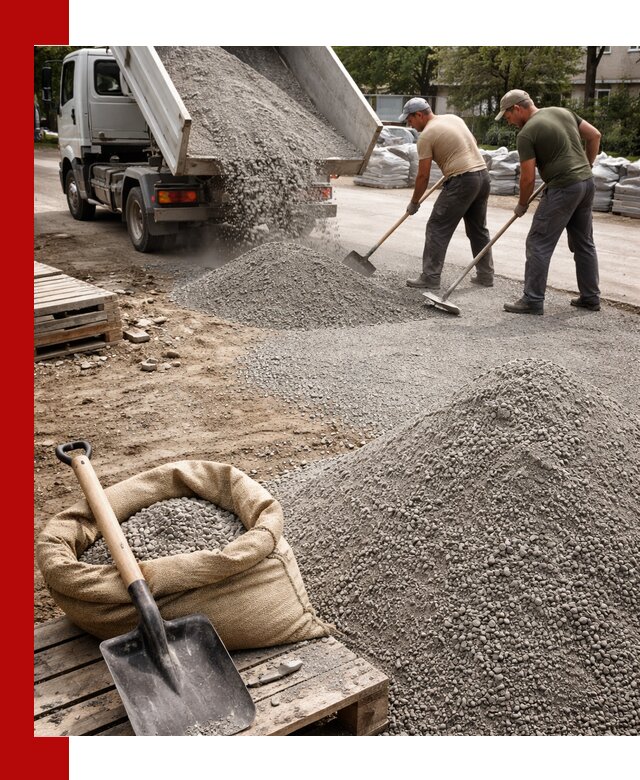 Отсев для тротуарной плитки в Кизилюрте — доставка и укладка