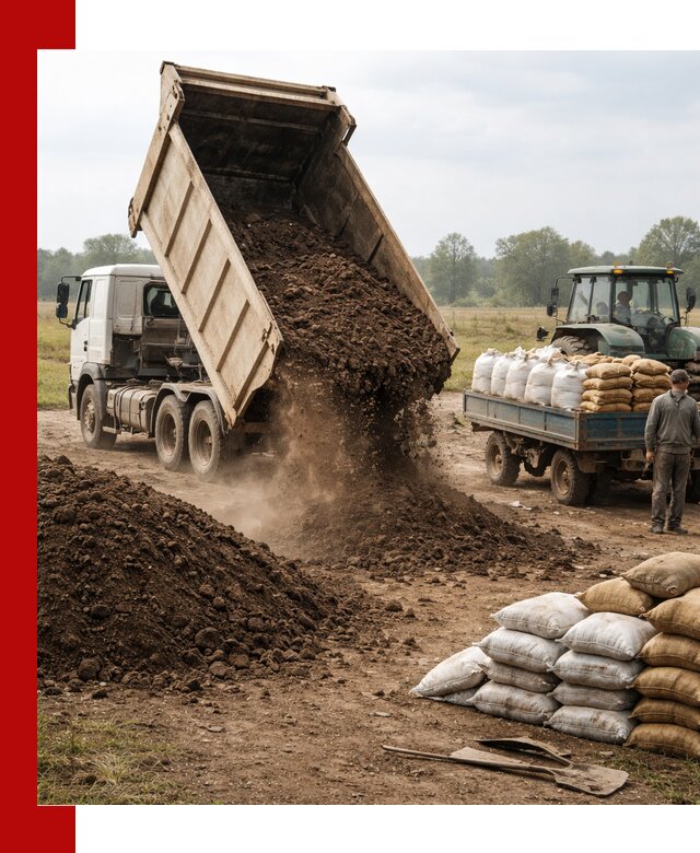 Доставка грунта и удобрений оптом в Кизилюрте для сельхоз и строительства