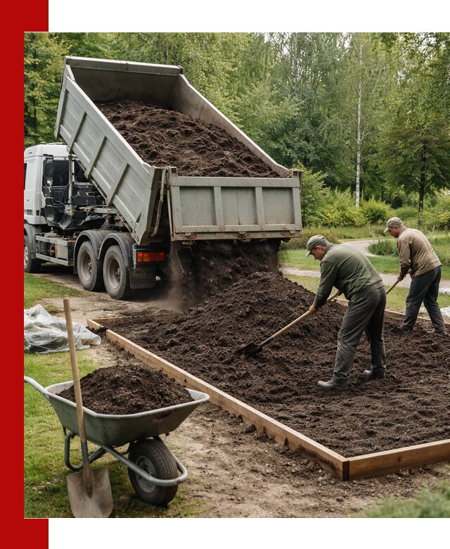 Доставка грунта для озеленения и благоустройства в Кизилюрте