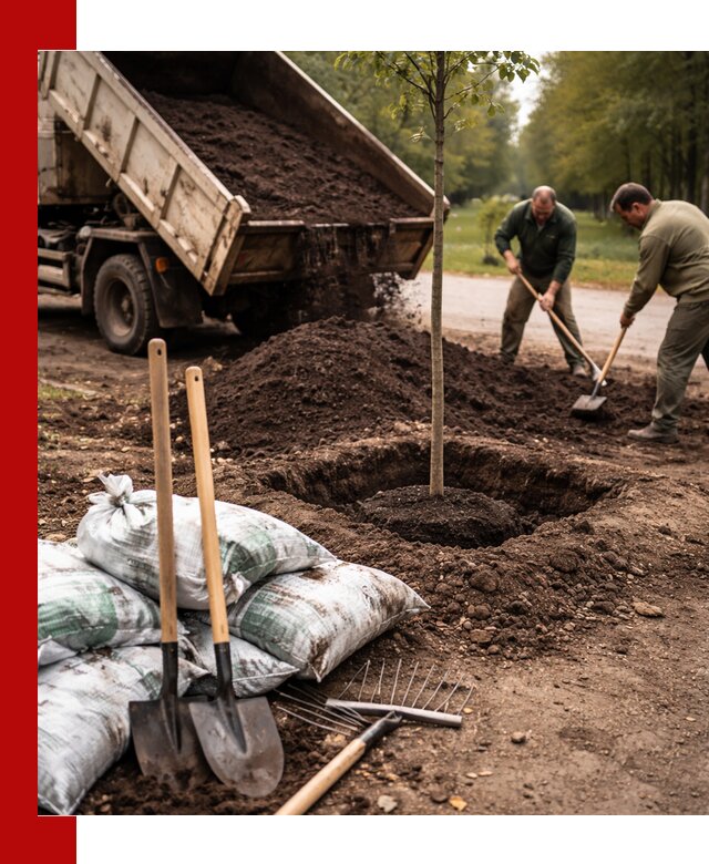 Грунт для посадки деревьев в Кизилюрте — доставка и подготовка почвы