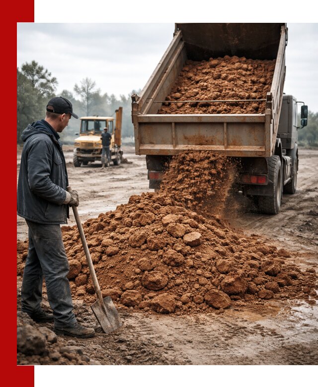 Глина для засыпки в Кизилюрте с доставкой самосвалами