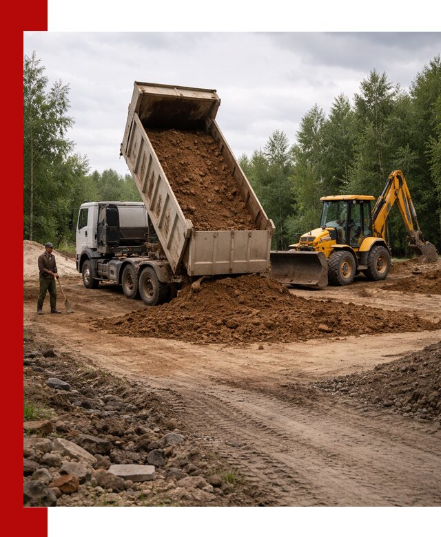 Доставка суглинка самосвалами в Кизилюрте подсыпка и планировка