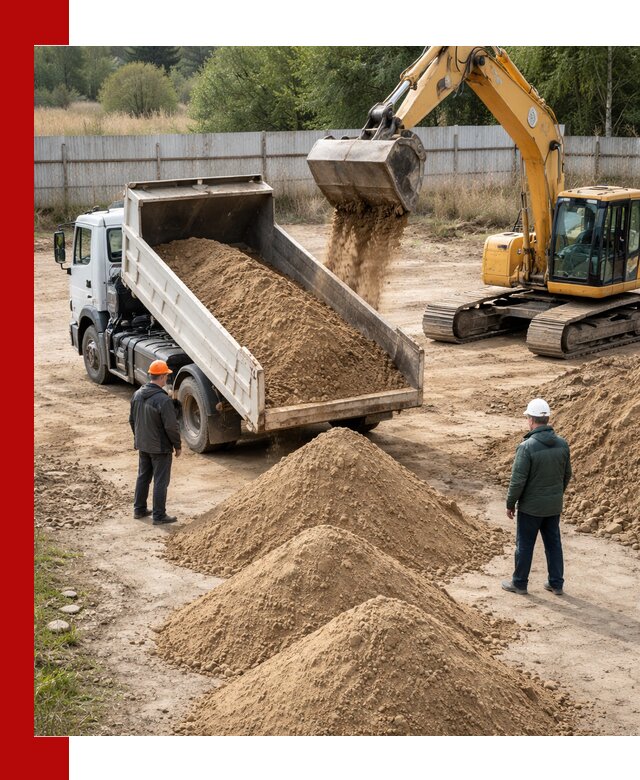 Доставка супеси вагонными и автопартиями в Кизилюрте