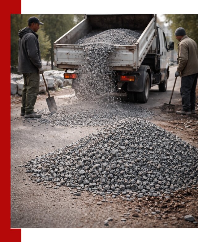 Гранитная крошка для посыпки дорог и тротуаров в Кизилюрте