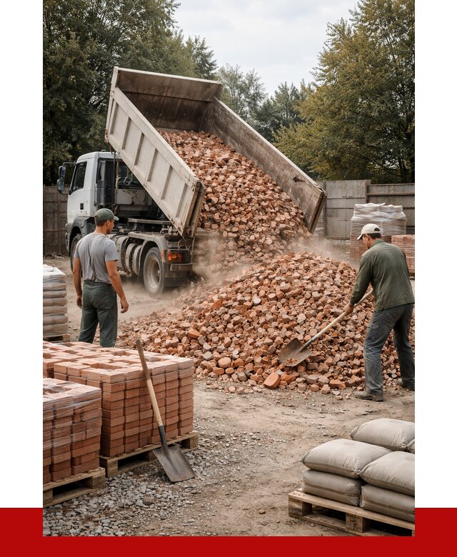 Бой кирпича в Кизилюрте с доставкой от 4337 руб/куб | ПРОНЕРУДКзт