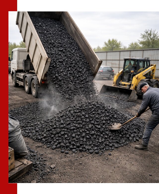 Доставка угля орех в Кизилюрте оптом и в розницу