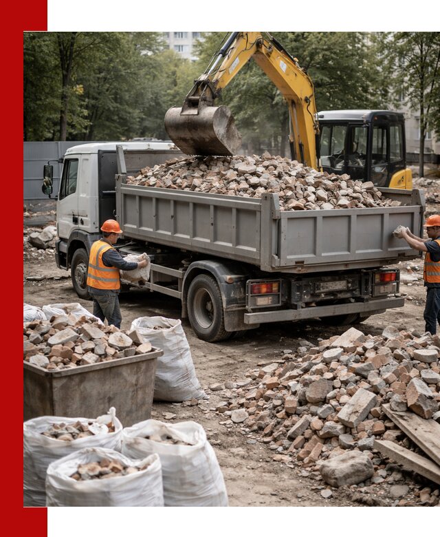 Вывоз строительного мусора в Кизилюрте с самосвалами и контейнерами