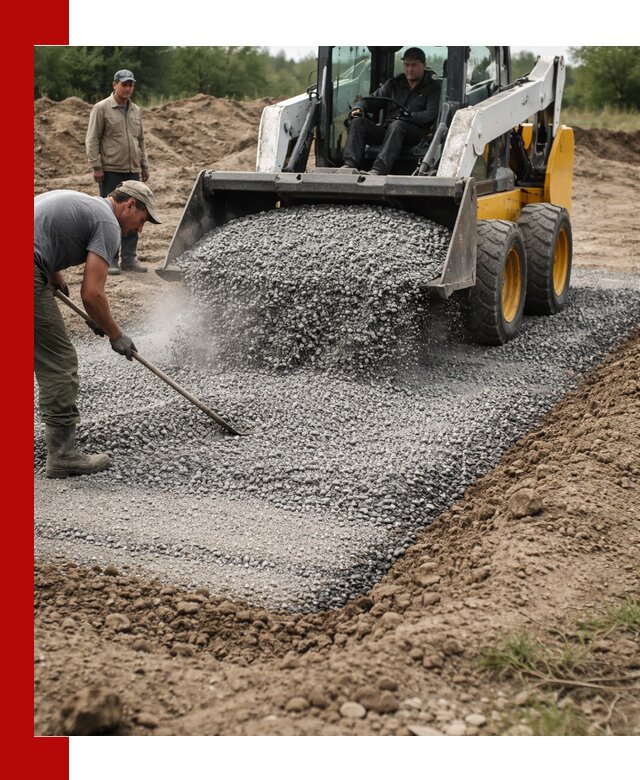 Устройство щебеночной подушки в Кизилюрте для дорог и фундаментов